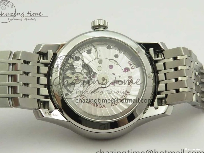 0315 De Ville Hour Vision 41mm SS VSF 1:1 Best Edition White Dial on SS Bracelet A8500 Super Clone Casual 7946